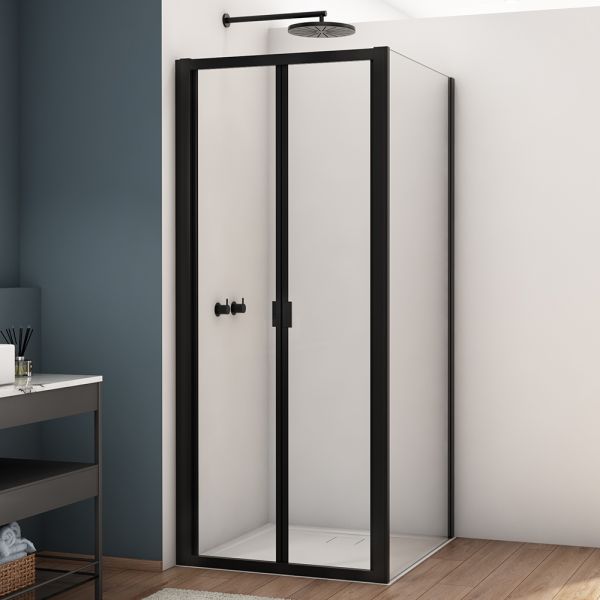 Kudos Divera Matt Black 760 Bifold Shower Door