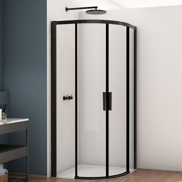 Kudos Divera Matt Black 900 Quadrant Shower Enclosure