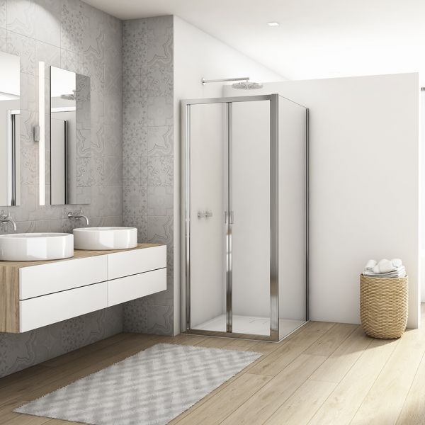 Kudos Divera Chrome 900 Bifold Shower Door #2