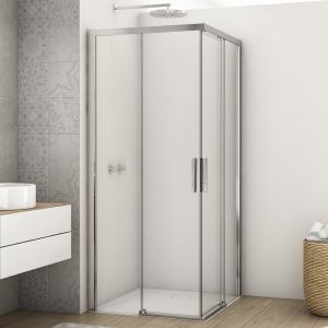 Kudos Divera Chrome 700 x 700 Sliding Corner Entry Shower Enclosure