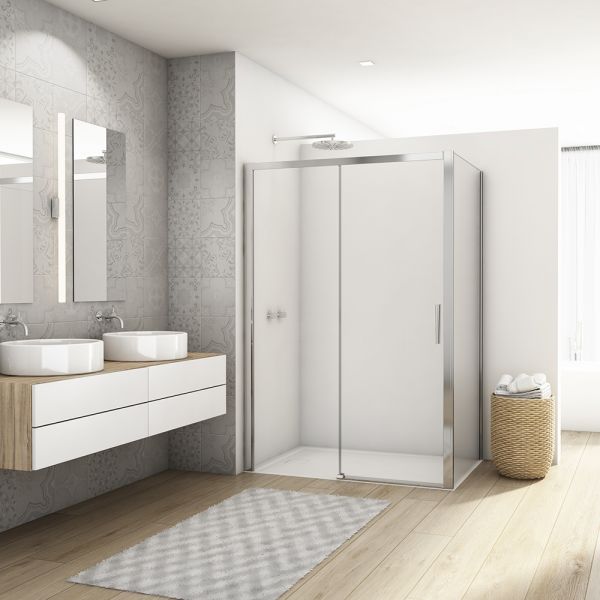 Kudos Divera Chrome 1400 Sliding Shower Door #2