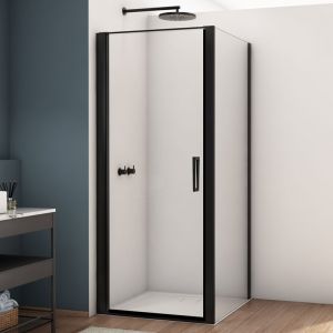 Kudos Divera Matt Black 800 Pivot Shower Door