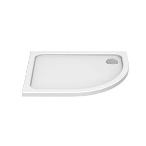 Kudos Kstone Slip Resistant White 900 x 800 Offset Quadrant Shower Tray