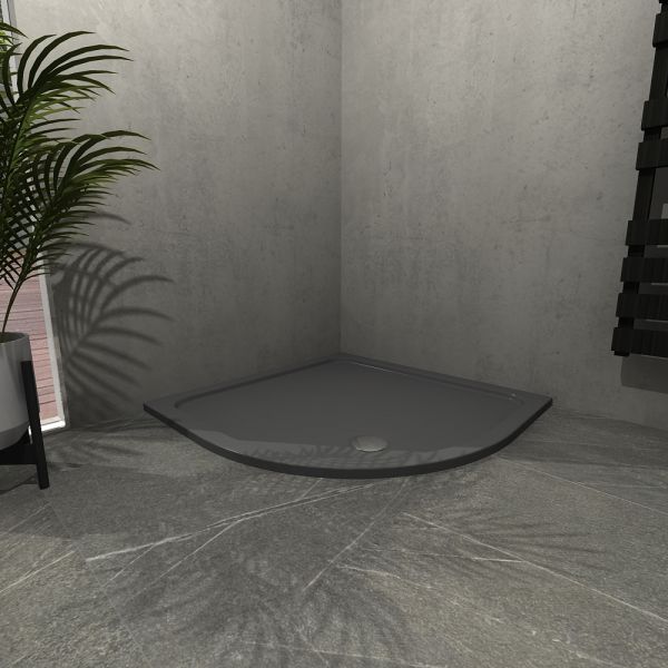 Kudos Kstone Slip Resistant Slate Grey 900 x 900 Quadrant Shower Tray #2