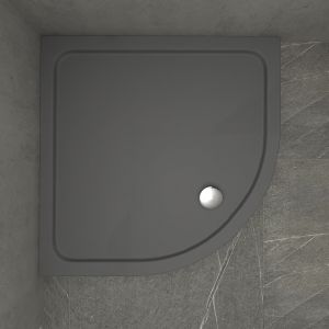 Kudos KStone Slip Resistant Slate Grey Quadrant Shower Tray 900 x 900mm