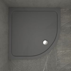 Kstone Slip Resistant Slate Grey 900 x 900 Quadrant Shower Tray