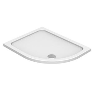 Kudos Kstone Slip Resistant White 1000 x 800 Offset Quadrant Shower Tray