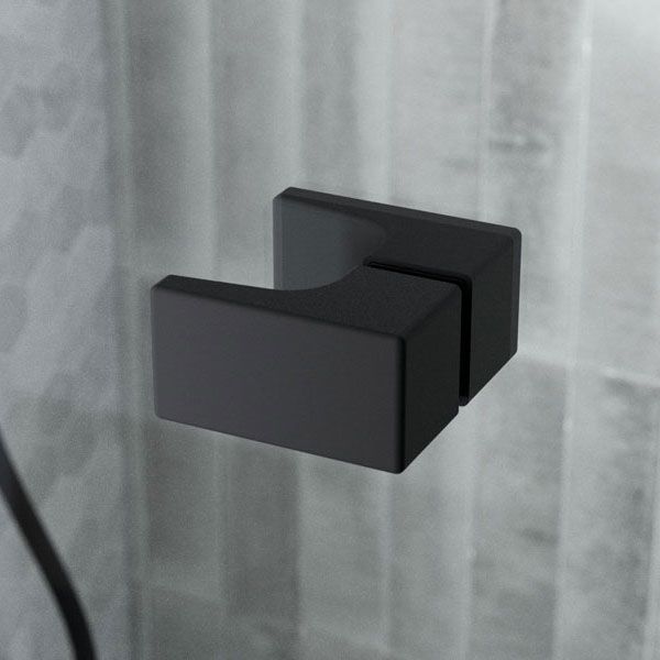 Kudos Siona Matt Black 1000 Pivot Shower Door in Recess #2