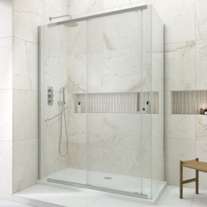 Kudos Siona Chrome 1500 Sliding Shower Door
