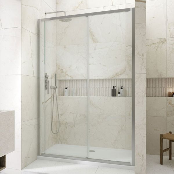 Kudos Siona Chrome 1400 Sliding Shower Door #2