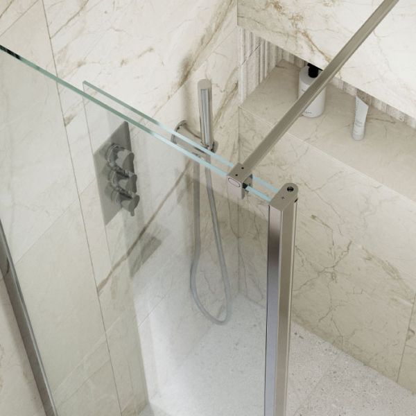 Kudos Siona Chrome Wetroom Shower Panel 700mm Wide #5
