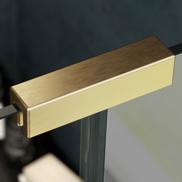 Kudos Ultimate 2 Wet Room Shower Panel 10mm 400 Wide Brushed Brass #3