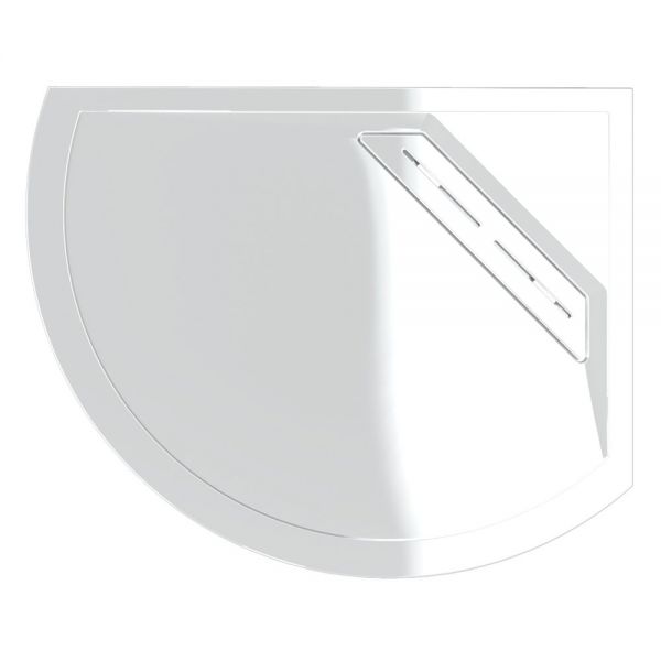 Kudos Connect2 Right Hand Offset Curved Slip Resistant Shower Tray 1000 x 810mm C2T10081CRHSR