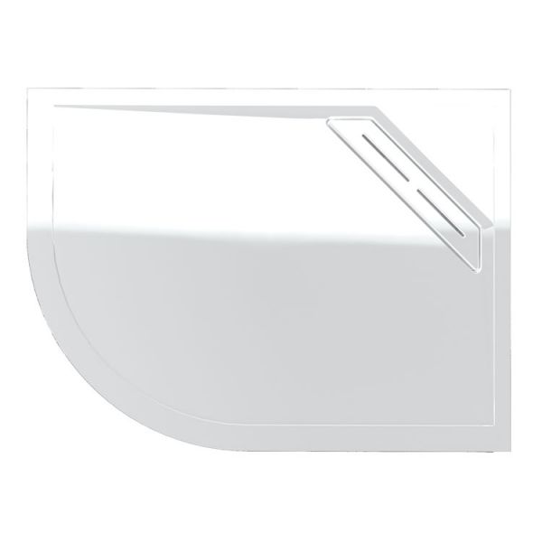Kudos Connect2 Slip Resistant White 900 x 800 Right Hand Offset Quadrant Shower Tray
