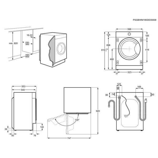 AEG 7000 Series Integrated Washing Machine L7FE7261BI #5