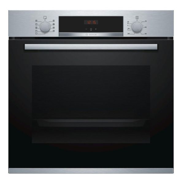 Bosch Serie 4 60cm Black and Stainless Steel Built In Single Oven