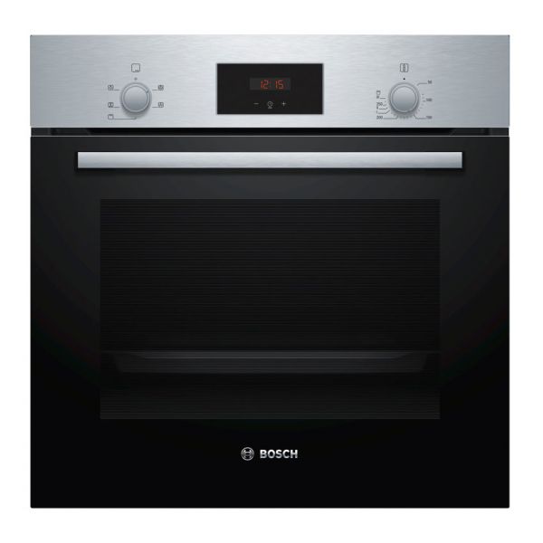 Bosch Serie 2 60cm Black and Stainless Steel Built In Single Oven