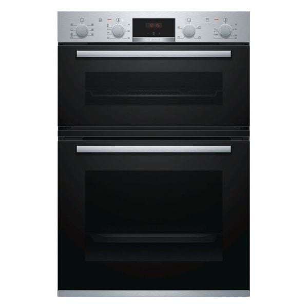 Bosch Serie 4 60cm Black and Stainless Steel Built In Double Oven
