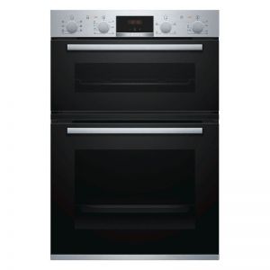 Bosch Serie 4 60cm Black and Stainless Steel Built In Double Oven