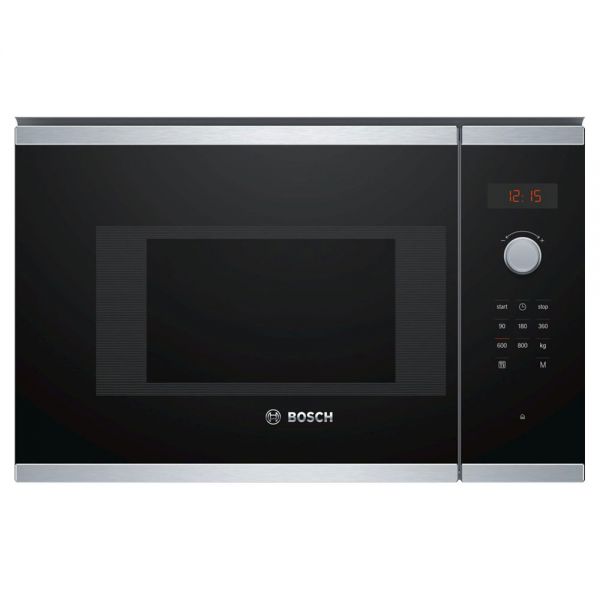 Bosch Serie 4 Black and Stainless Steel Built In Microwave 800W