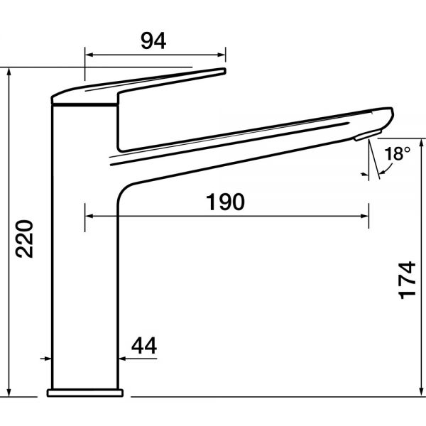 Clearwater Levant Single Lever Chrome Monobloc Kitchen Sink Mixer Tap #4