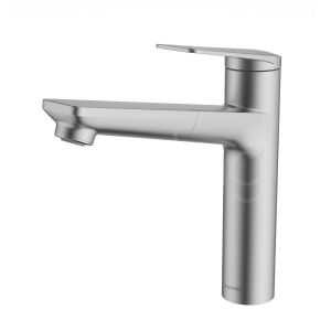 Clearwater Levant Single Lever Brushed Nickel Pull Out Monobloc Kitchen Sink Mixer Tap