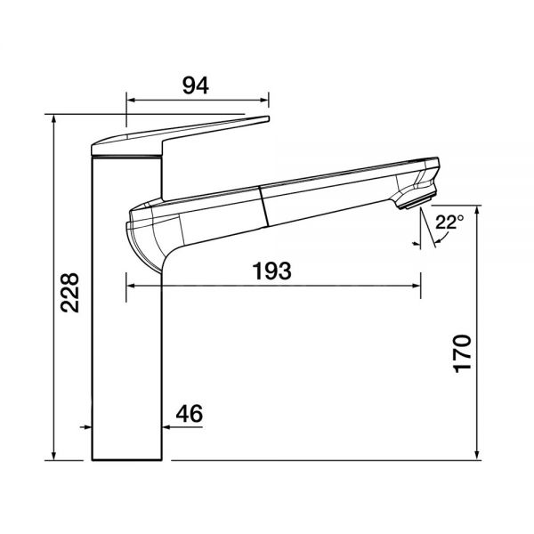 Clearwater Levant Single Lever Matt Black Pull Out Monobloc Kitchen Sink Mixer Tap #5
