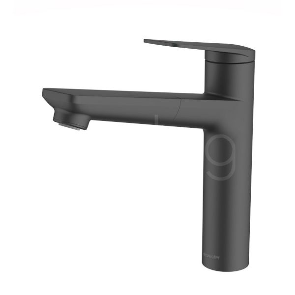 Clearwater Levant Single Lever Matt Black Pull Out Monobloc Kitchen Sink Mixer Tap