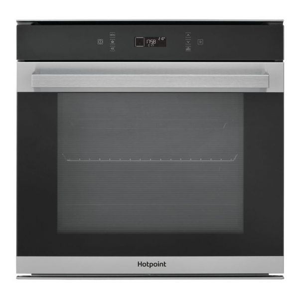 Hotpoint Class 7 60cm Black and Stainless Steel Built In Single Oven with Pyrolytic Cleaning