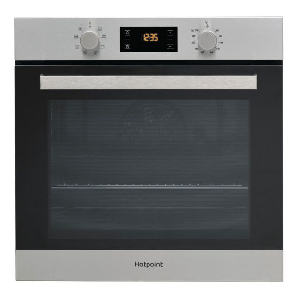 Hotpoint Class 3 60cm Black and Stainless Steel Built In Single Oven