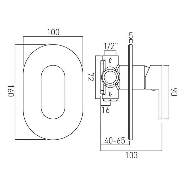 Vado Life Concealed Shower Valve #2