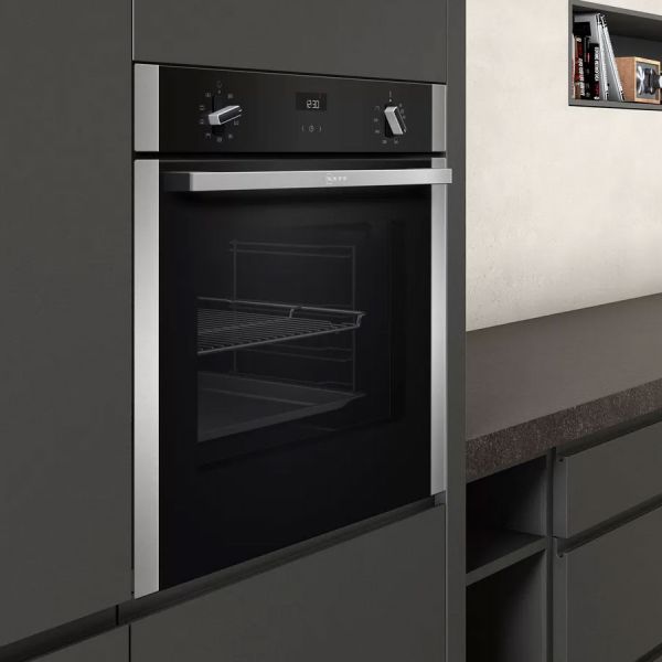Neff N50 60cm Black and Stainless Steel Built In Single Oven #4