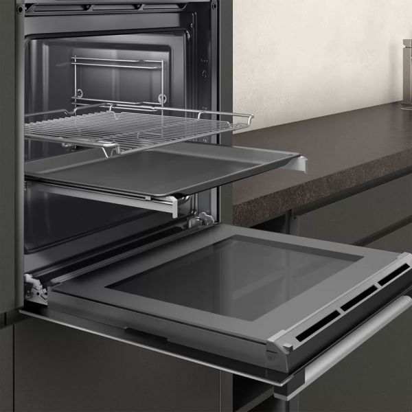 Neff N50 60cm Black and Stainless Steel Built In Single Oven #5