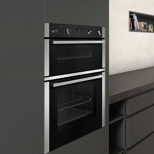 Neff N50 60cm Black and Stainless Steel Built In Double Oven #4