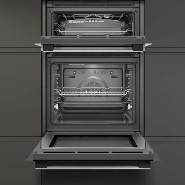 Neff N50 60cm Black and Stainless Steel Built In Double Oven #5