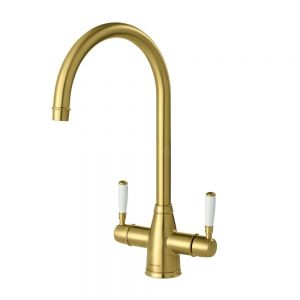 Clearwater Longdon Brushed Brass 4 in 1 Boiling Hot Water Kitchen Mixer Tap