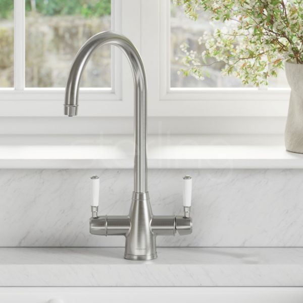 Clearwater Longdon Brushed Nickel 4 in 1 Boiling Hot Water Kitchen Mixer Tap #2