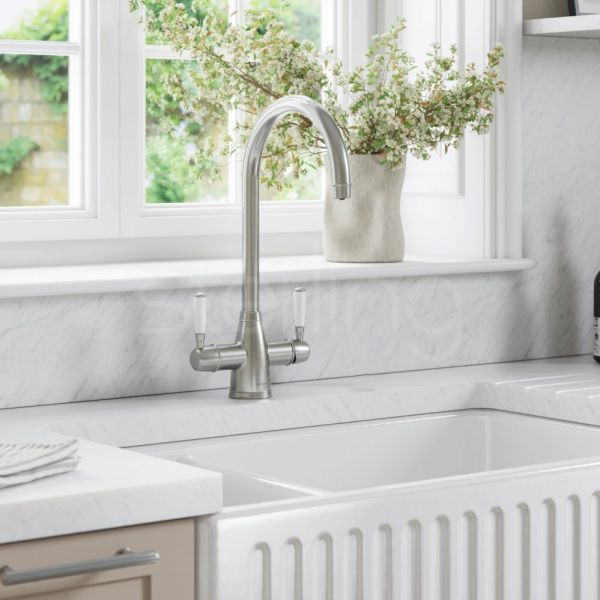 Clearwater Longdon Brushed Nickel 4 in 1 Boiling Hot Water Kitchen Mixer Tap #3