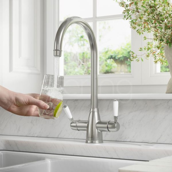Clearwater Longdon Brushed Nickel 4 in 1 Boiling Hot Water Kitchen Mixer Tap #4