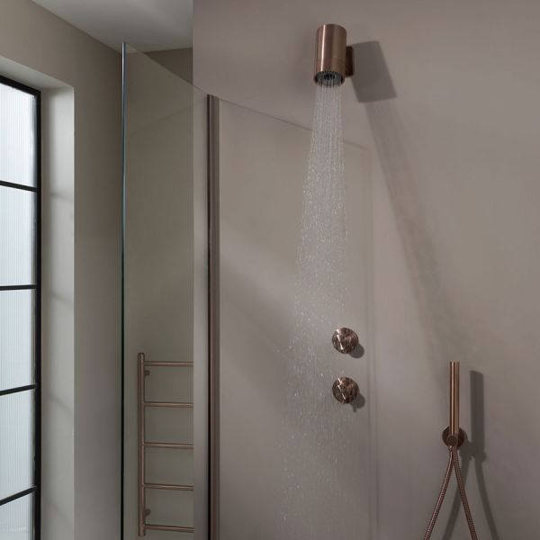 JTP Lumen Brushed Brass Wall Mounted Shower Head #2