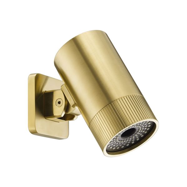 JTP Lumen Brushed Brass Wall Mounted Shower Head