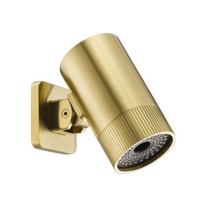JTP Lumen Brushed Brass Wall Mounted Shower Head