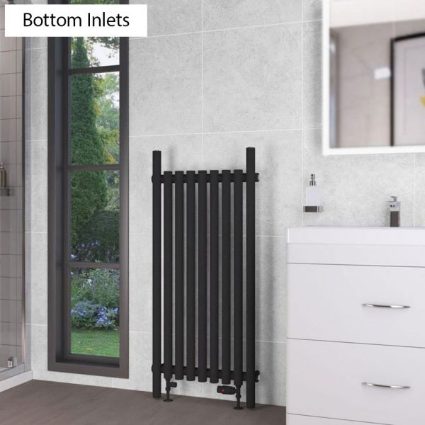 Eastbrook Lambourne 1200 x 540 Matt Black Designer Radiator #2