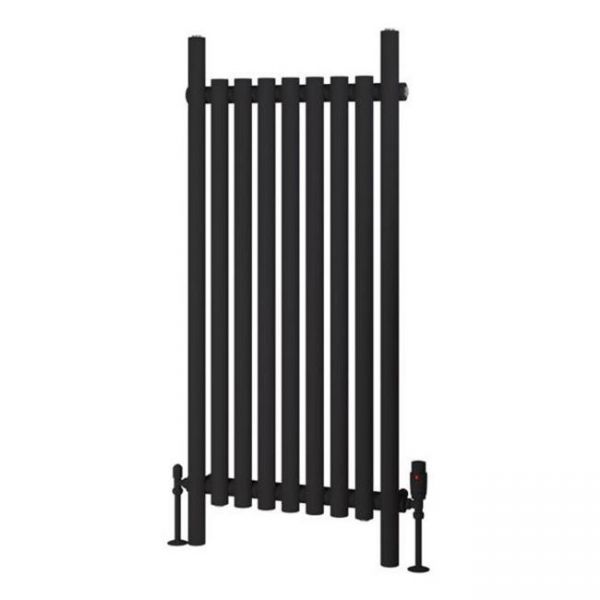 Eastbrook Lambourne 1200 x 540 Matt Black Designer Radiator