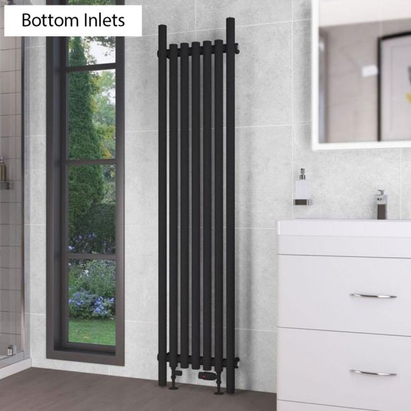 Eastbrook Lambourne 1800 x 420 Matt Black Designer Radiator #2