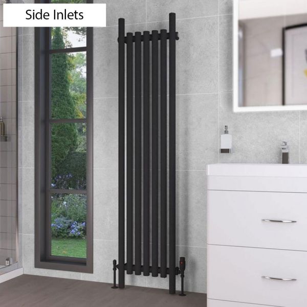 Eastbrook Lambourne 1800 x 420 Matt Black Designer Radiator #3