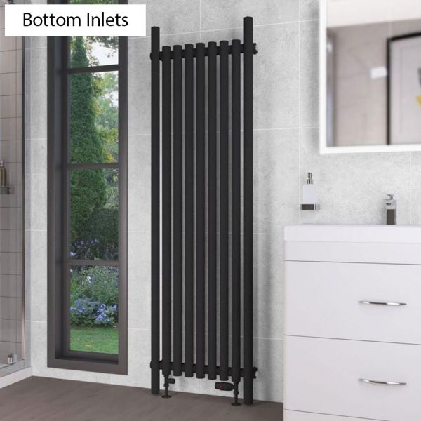 Eastbrook Lambourne 1800 x 540 Matt Black Designer Radiator #2