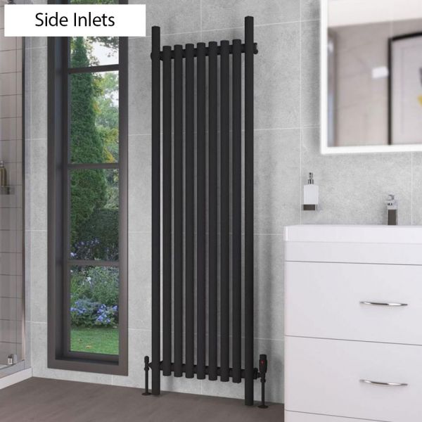 Eastbrook Lambourne 1800 x 540 Matt Black Designer Radiator #3