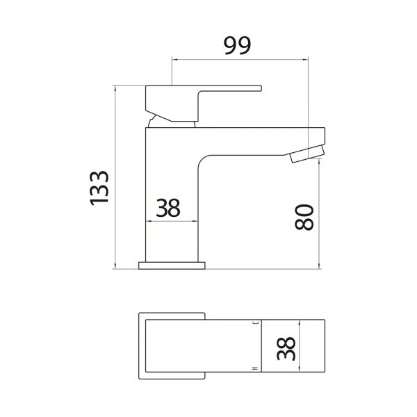 Apex Lanza Chrome Mono Basin Mixer Tap #3