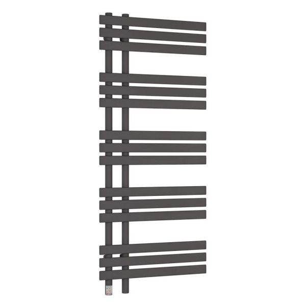 Eastbrook Loddon Dry Element 1200 x 500 Matt Anthracite Electric Towel Rail
